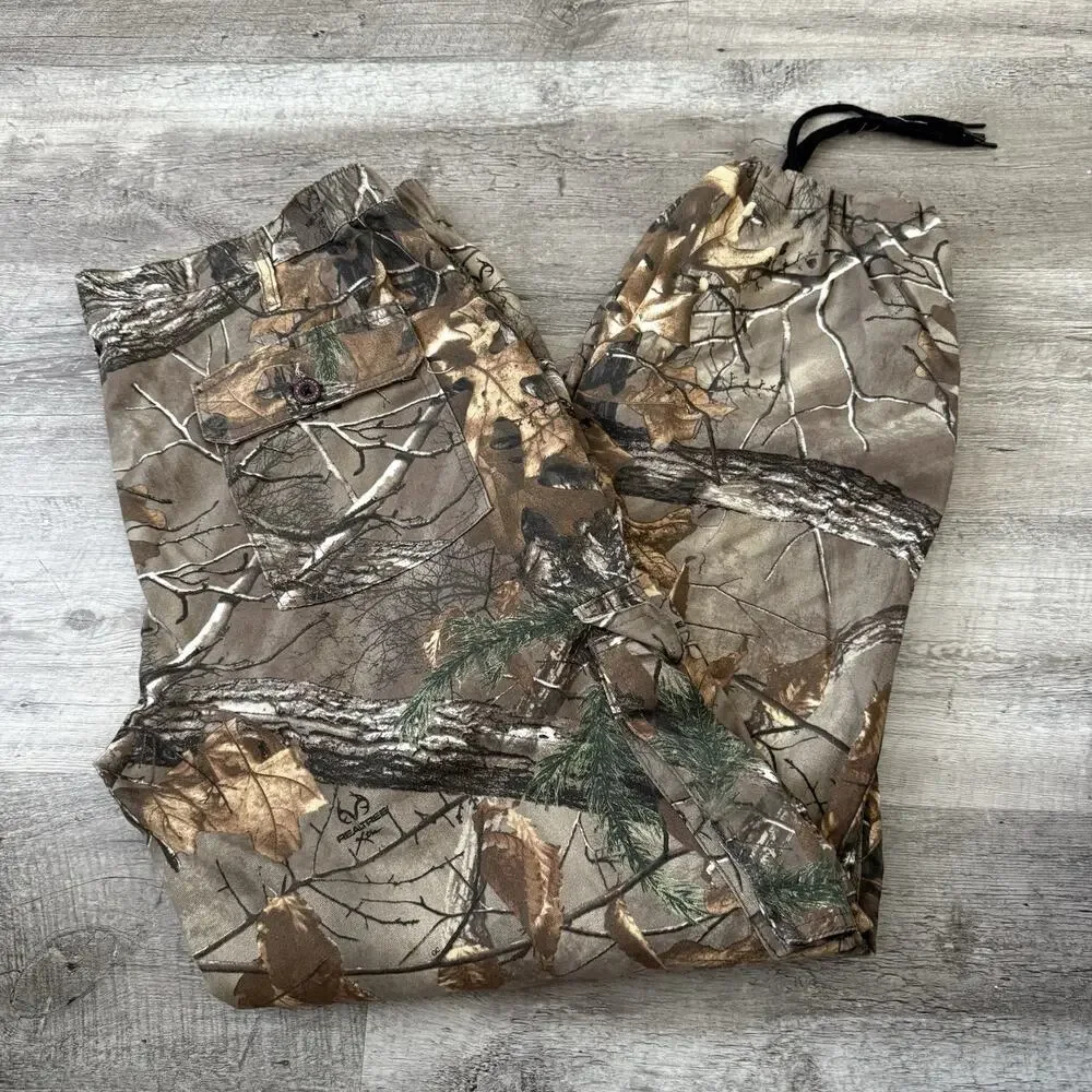 Realtree Xtra Camo Cargo Pants Size XL Hunting Camouflage 40x31 Pink Logo